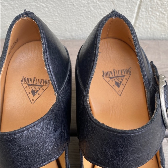 John Fluevog Leader Platform Mary Jane Heels Size 5.5 Black Worn Twice MSRP $499 - Picture 4 of 15